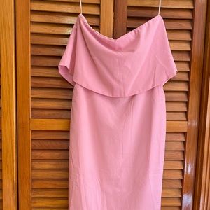 Strapless midi dress